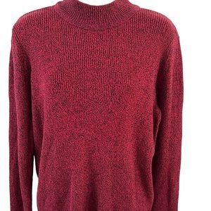 Karen Scott Womens Cotton Ribbed Turtleneck Top Red Size X Large 1 main image 1